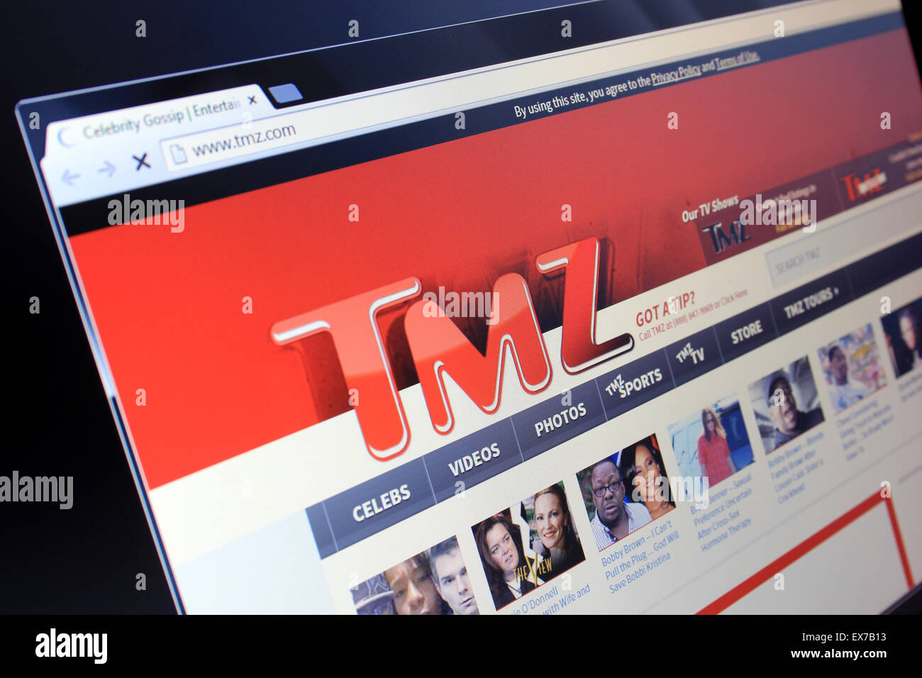 Site Web de TMZ Banque D'Images