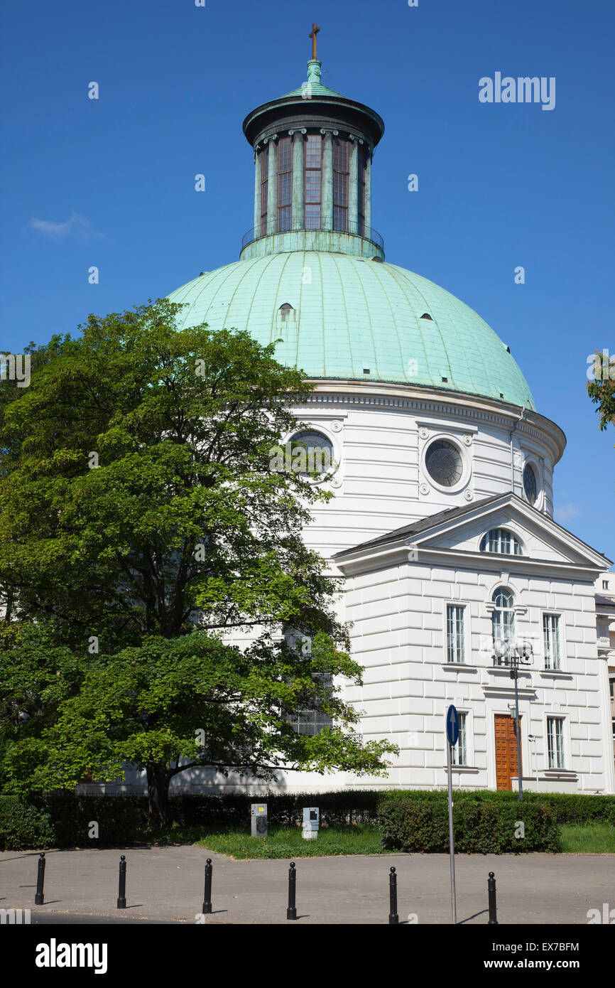 Pologne, Varsovie, Mazowiecka, Palc Stanislawa, la Sainte Trinité Église Évangélique. Banque D'Images