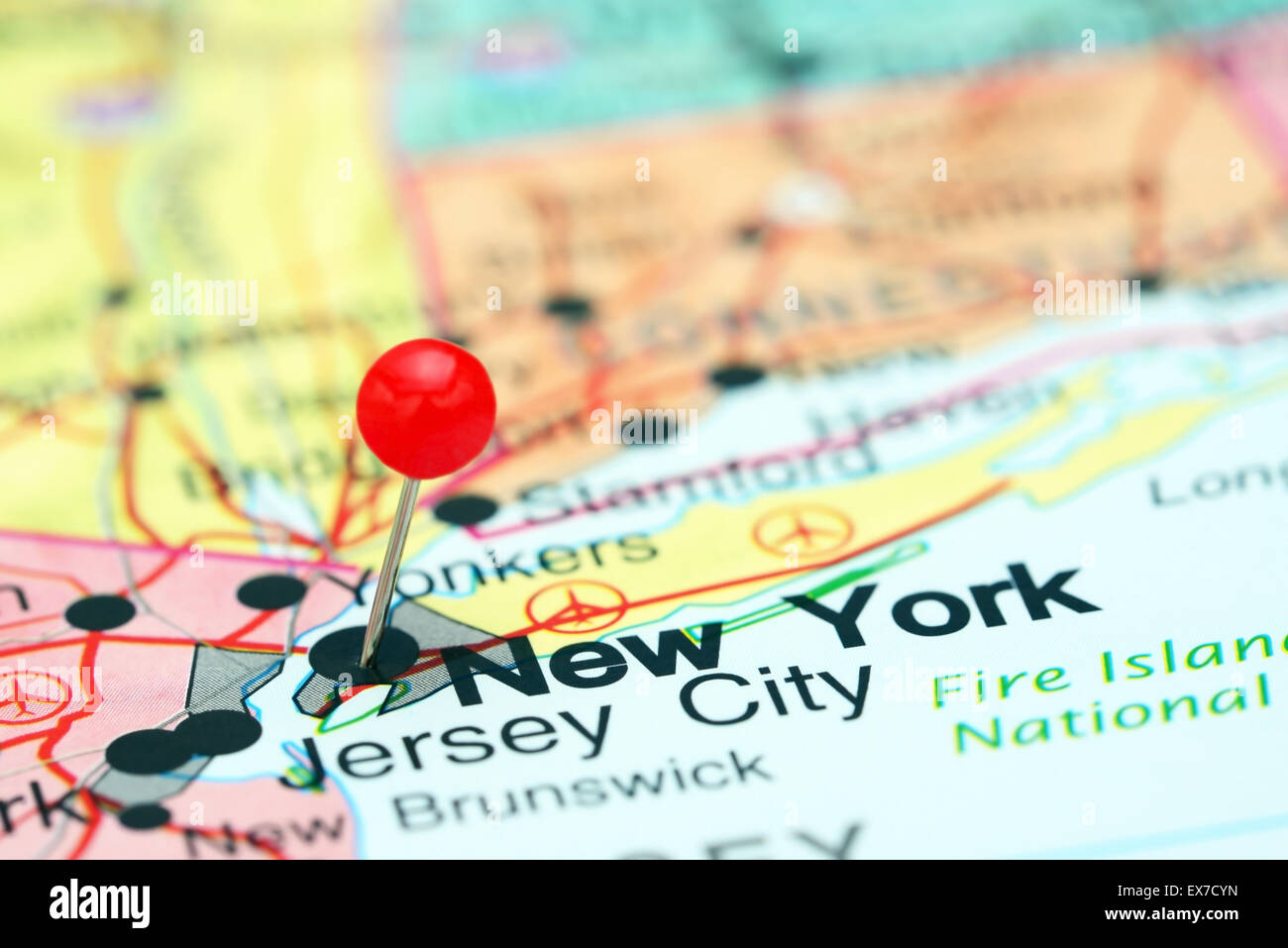 New york sur la carte du monde Banque de photographies et d’images à ...