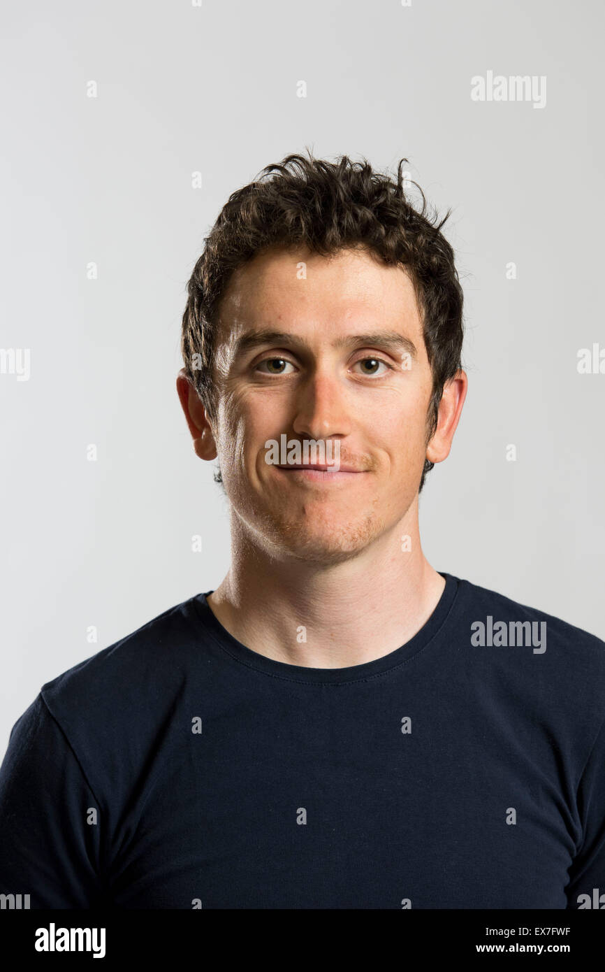 L'équipe cycliste Geraint Thomas. Banque D'Images