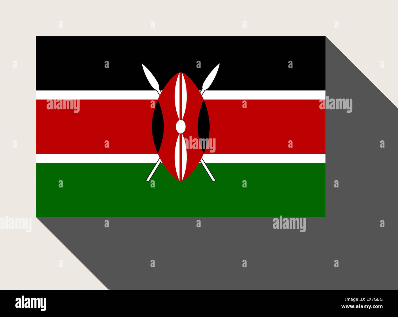 Kenya drapeau dans télévision web design style. Banque D'Images