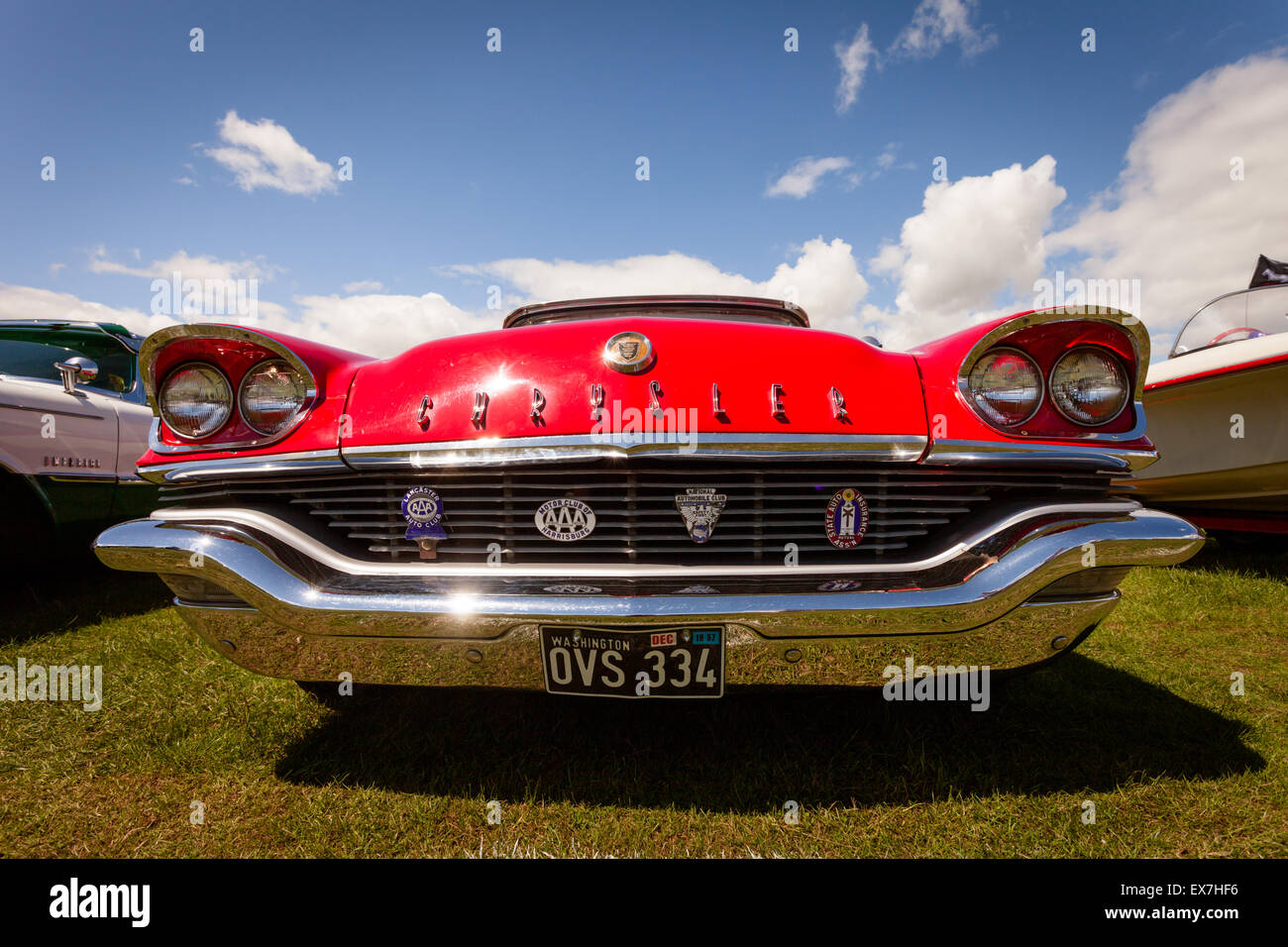 Voiture américaine classique, le spectacle dans un show, les propriétaires Britanniques Tatton Park, Chesire UK Banque D'Images