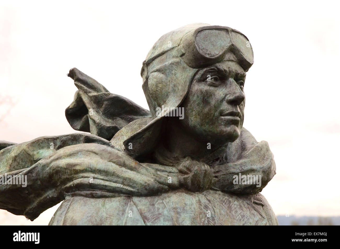 Carlton Foster Bond statue, Pearson Air Museum, Vancouver, Washington National réserve Historique Banque D'Images