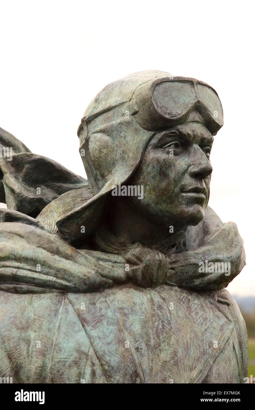 Carlton Foster Bond statue, Pearson Air Museum, Vancouver, Washington National réserve Historique Banque D'Images