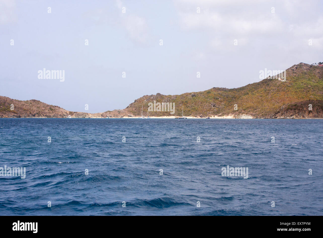 Près de Colombier Beach en bateau à St Barth Banque D'Images