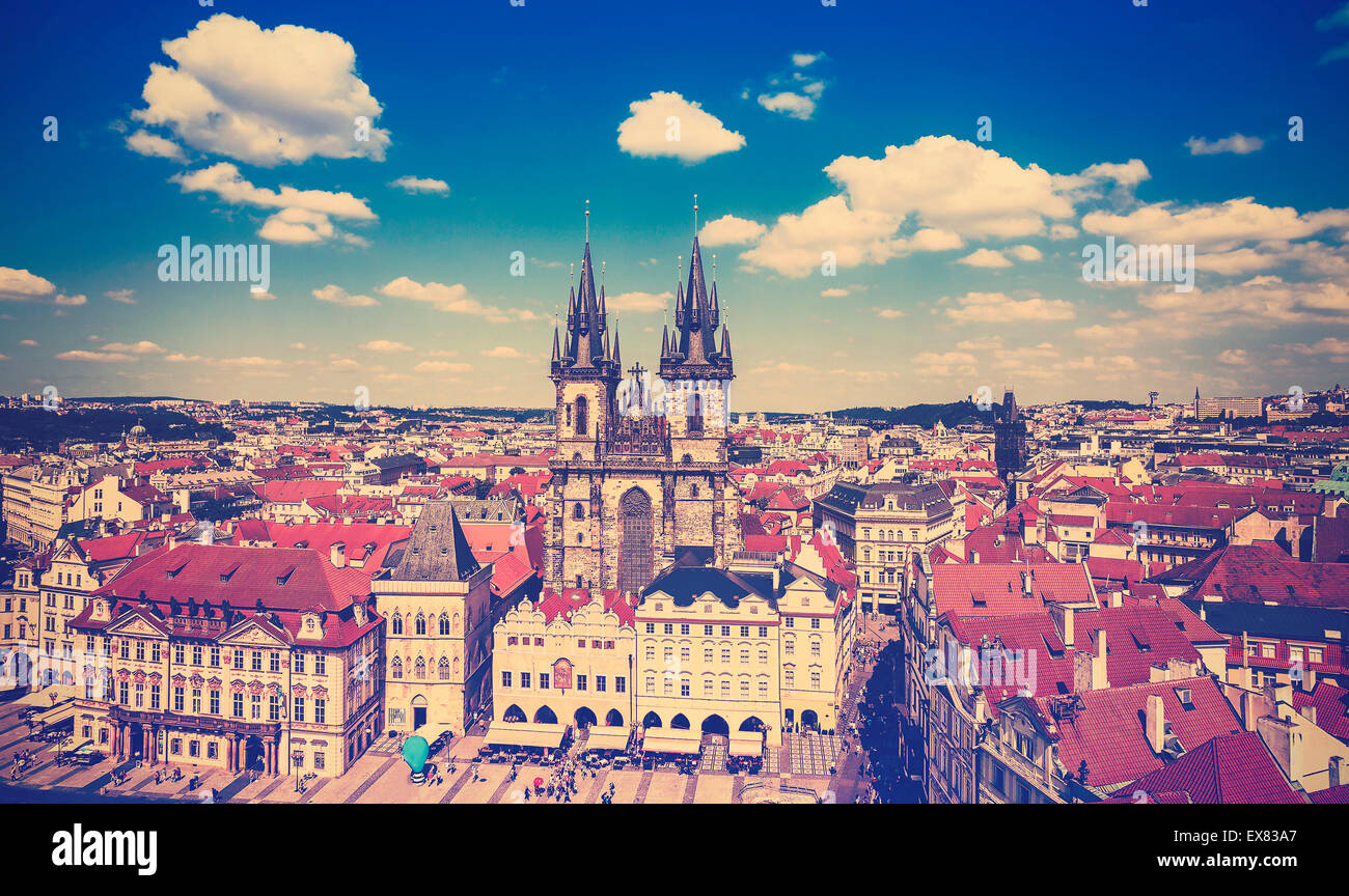 Tons vintage photo de Prague, République tchèque. Banque D'Images