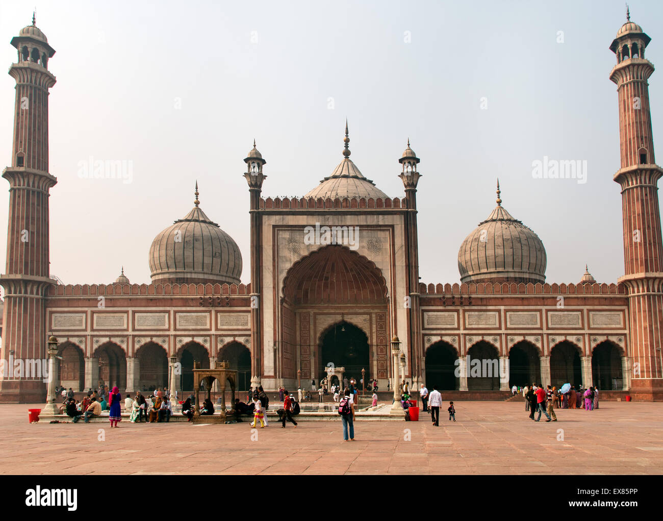 Mosquée Jama Masjid ou Masjid-i-Jahan Numa, New Delhi, Delhi, Inde Banque D'Images