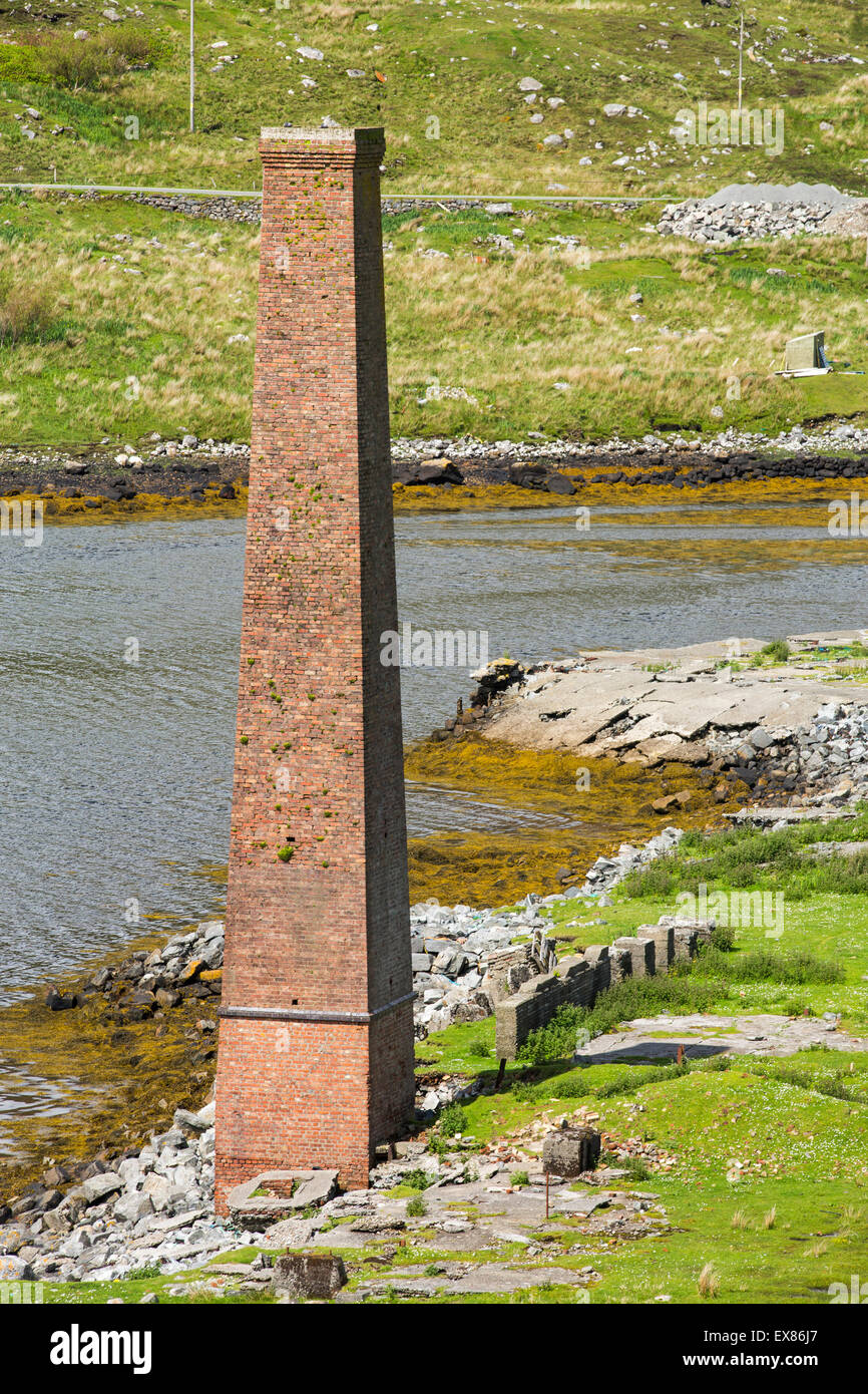 Une vieille station whaleing sur loch un Siar sur l'île de Harris, Hébrides extérieures, en Écosse, au Royaume-Uni. Banque D'Images