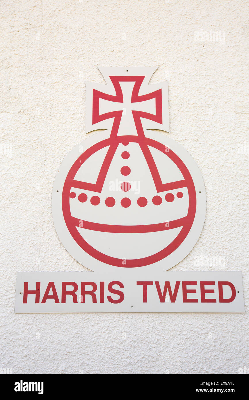 Un magasin de la célèbre Harris Tweed à Tarbert sur l'île de Harris,  Hébrides extérieures, en Écosse, au Royaume-Uni Photo Stock - Alamy