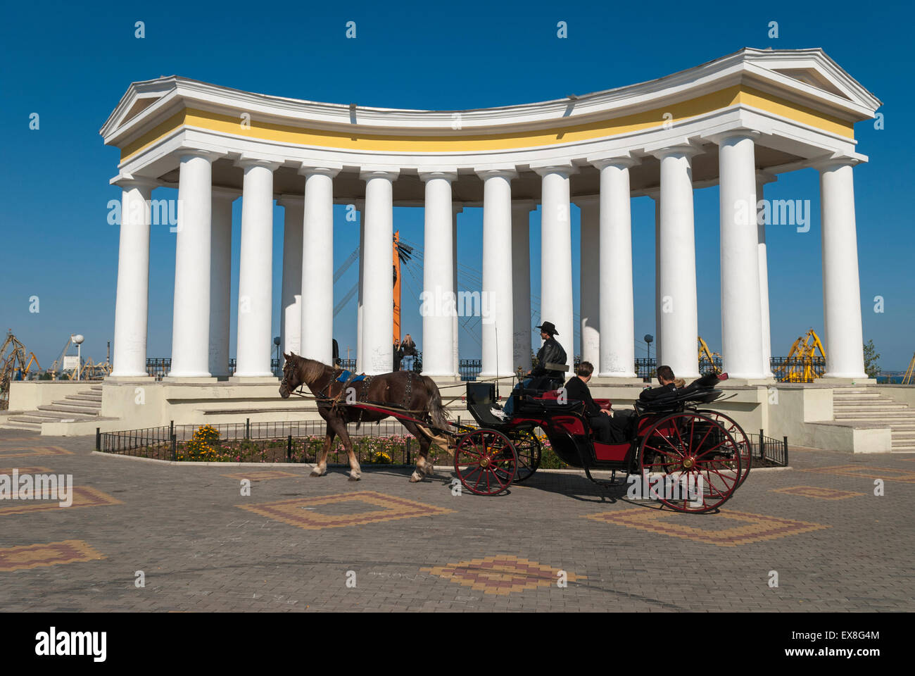 La colonade du palais de vorontsov à Odessa, Ukraine Banque D'Images