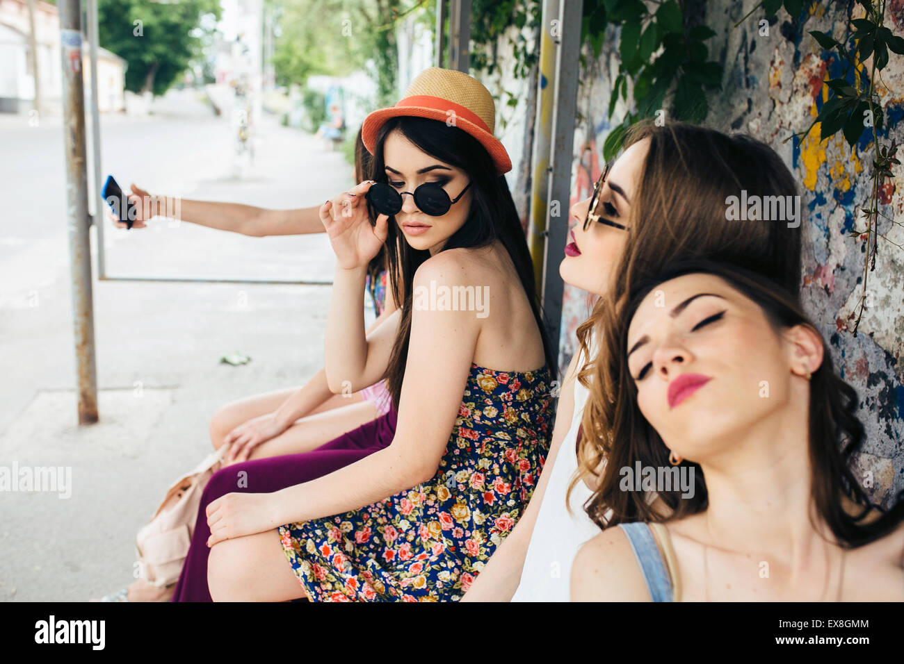 Trois jeunes belles filles Banque D'Images