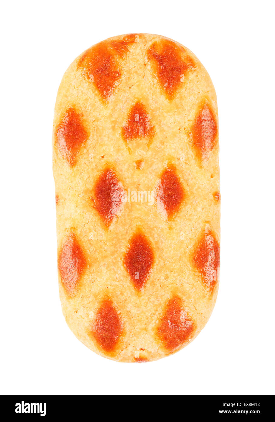 Cookies amande douce, isolé sur fond blanc Banque D'Images