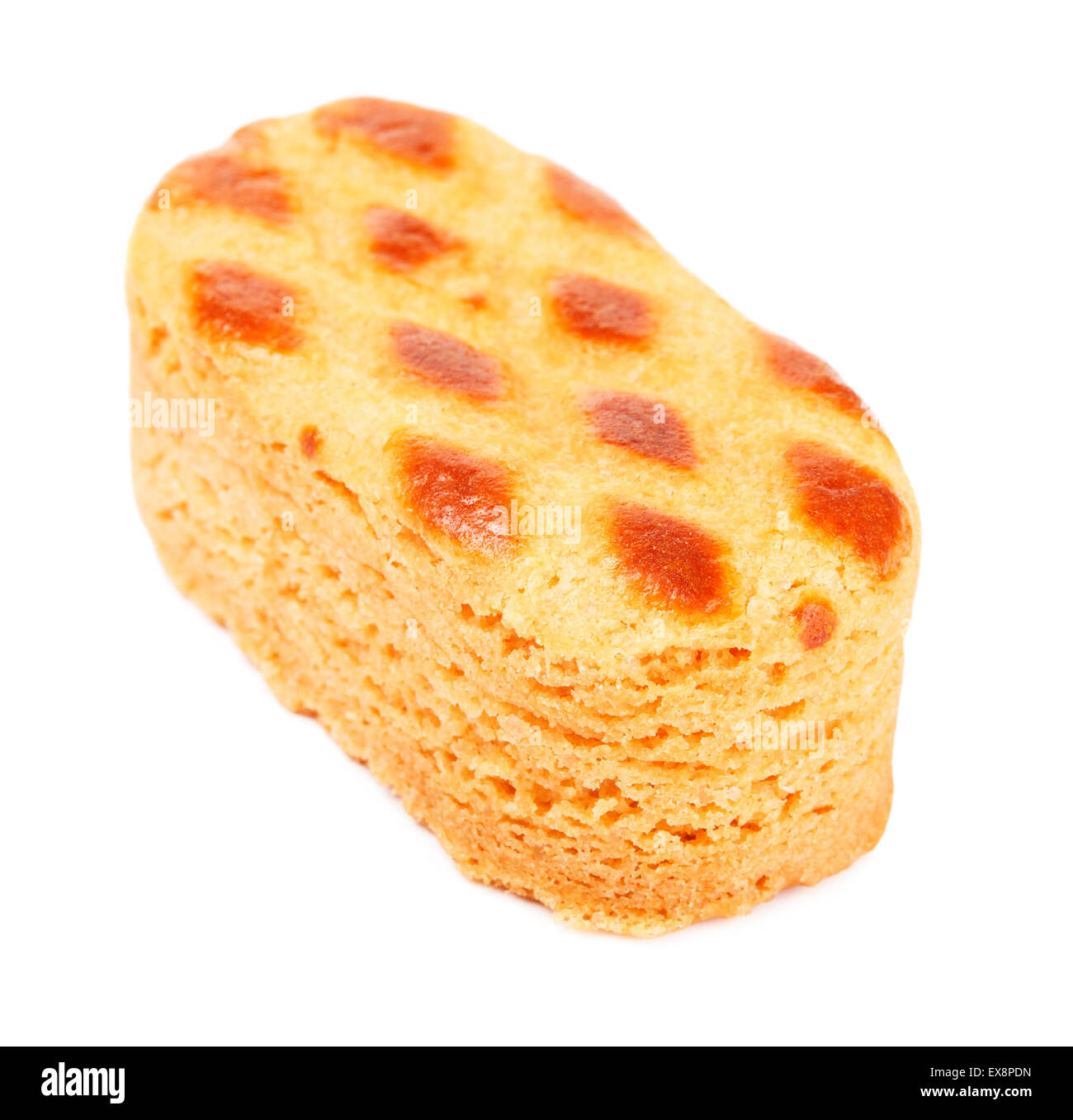 Cookies amande douce, isolé sur fond blanc Banque D'Images