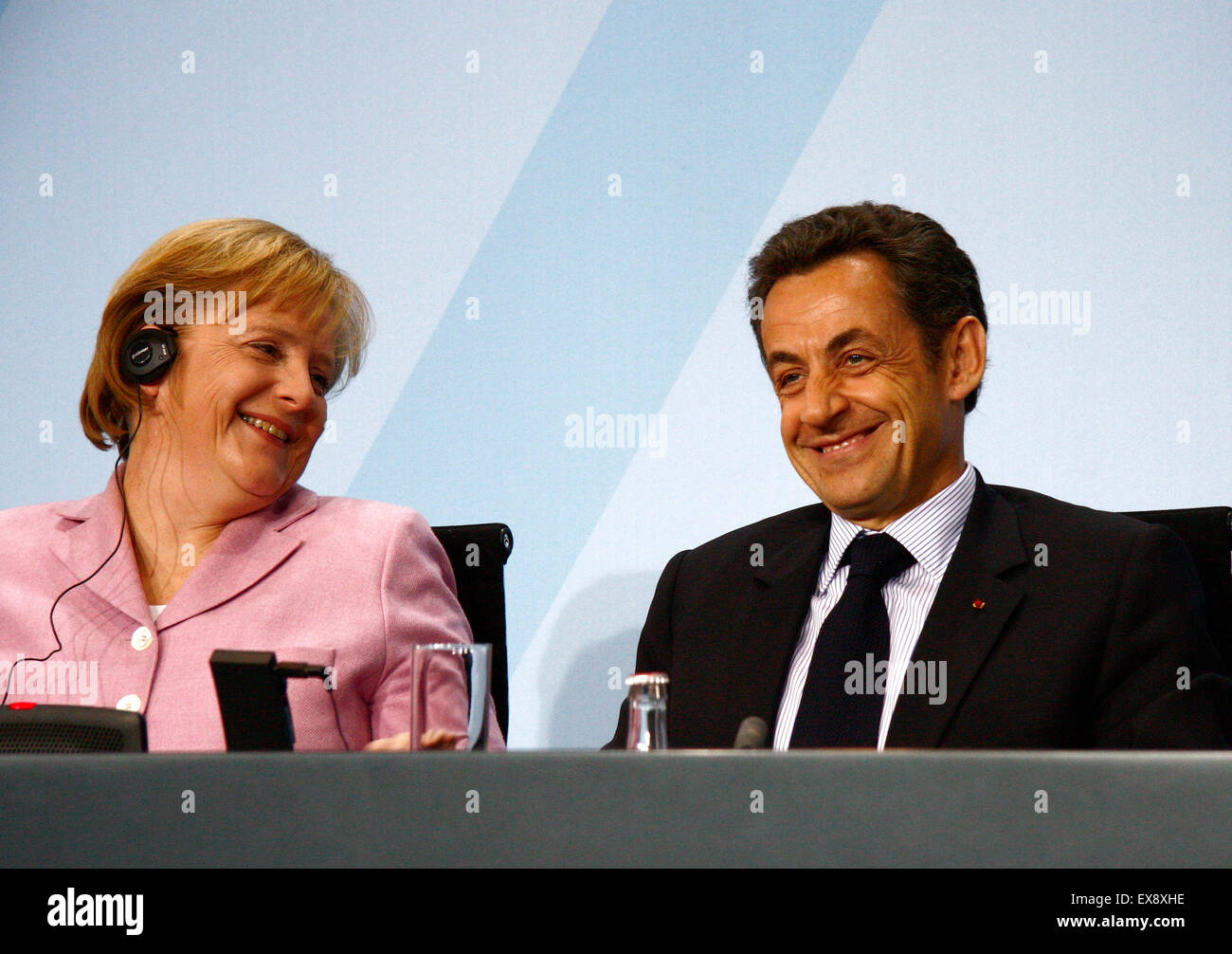 Angela Merkel, Nicolas Sarkozy - G20-Preporatory Vorbereitungsgipfel/ G20 Summit, Bundeskanzleramt/ Chanclery, 22. Februar 2009, Banque D'Images