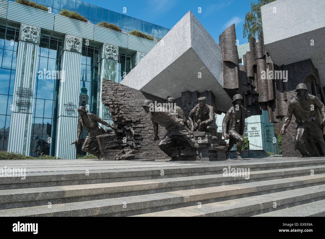 1944 Monument du soulèvement de Varsovie, Place Krasiński, Varsovie, Pologne Banque D'Images