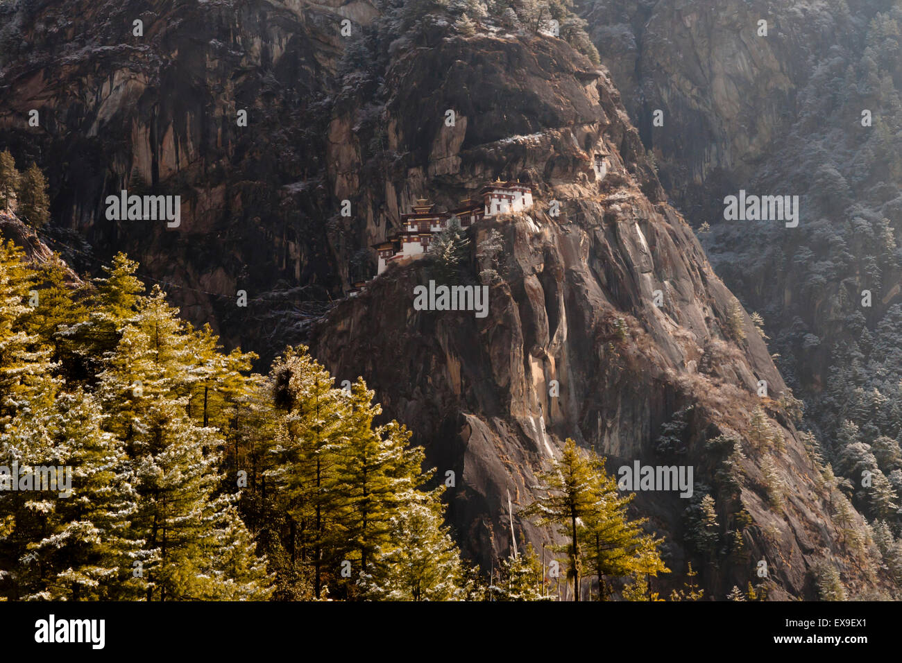Falaise de monastère de Taktsang (Tiger's Nest) - Bhoutan Banque D'Images