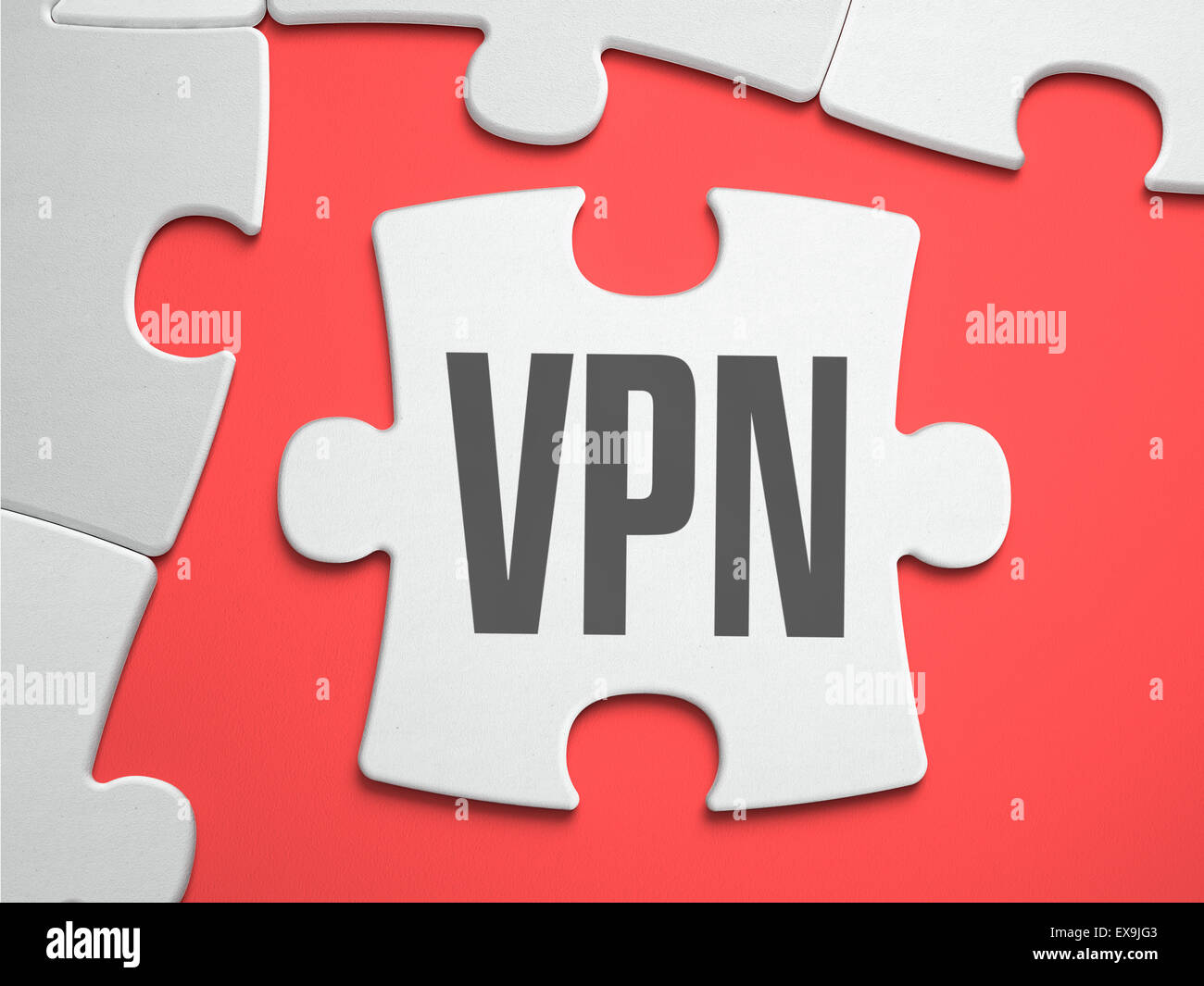 VPN - Casse-tête sur la Place de pièces manquantes. Banque D'Images