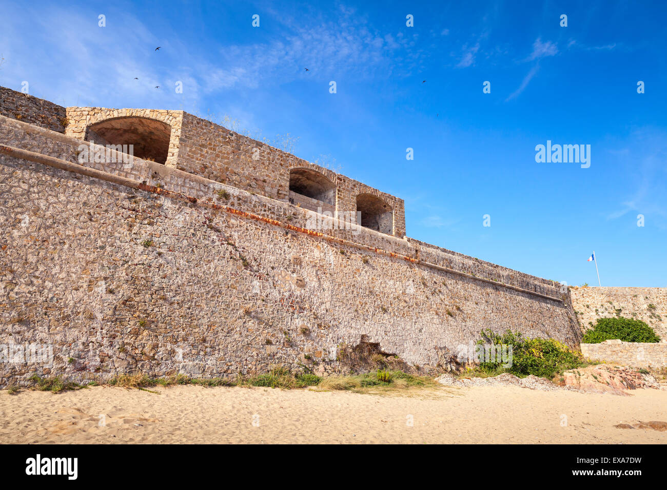 Ajaccio, La Citadelle. Ancienne forteresse sur la mer frais. Corse, France. Monument touristique populaire Banque D'Images