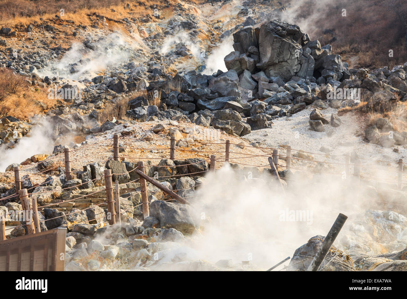 Avis de hot spring au Japon Banque D'Images