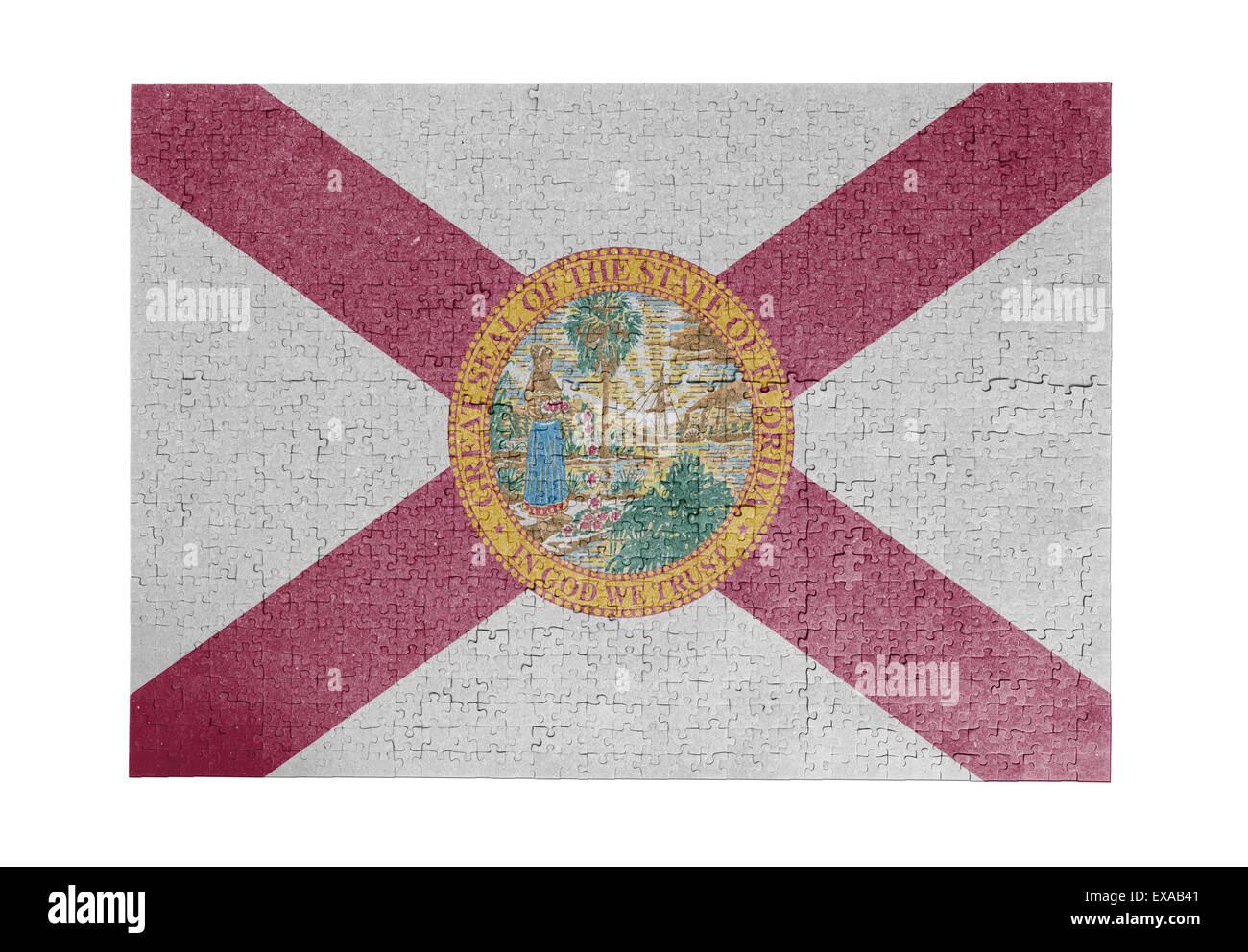 Grand puzzle de 1000 pièces - flag - Floride Banque D'Images