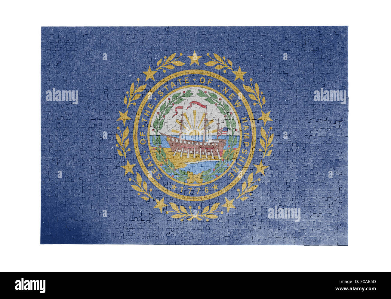 Grand puzzle de 1000 pièces - drapeau - New Hampshire Banque D'Images