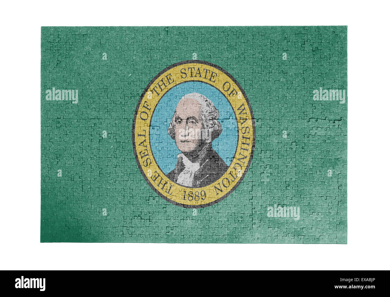 Grand puzzle de 1000 pièces - drapeau - Washington Banque D'Images