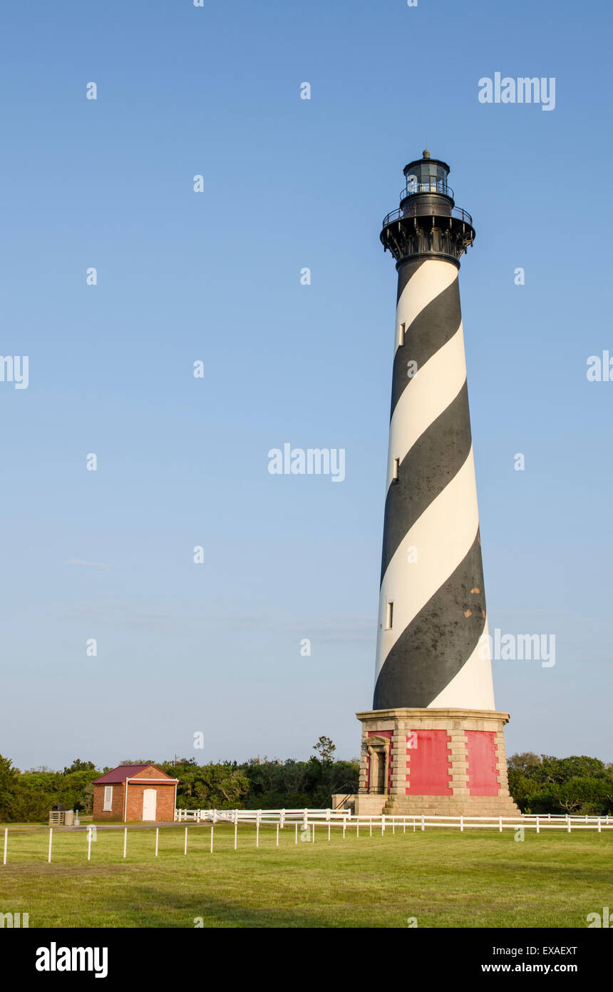 Station de phare de Cape Hatteras, Hatteras Island, Outer Banks, Caroline du Nord, États-Unis d'Amérique, Amérique du Nord Banque D'Images