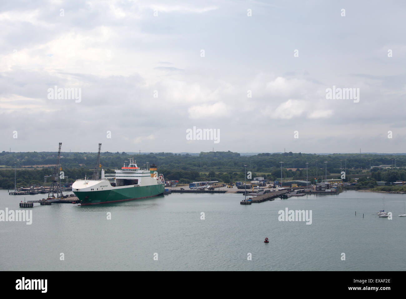 Port militaire de Marchwood centre de montage dans la mer près de Southampton Hampshire UK DE Marchwood Banque D'Images