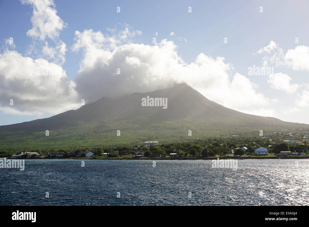 Mount Nevis, Saint Kitts et Nevis, Iles sous le vent, Antilles, Caraïbes, Amérique Centrale Banque D'Images