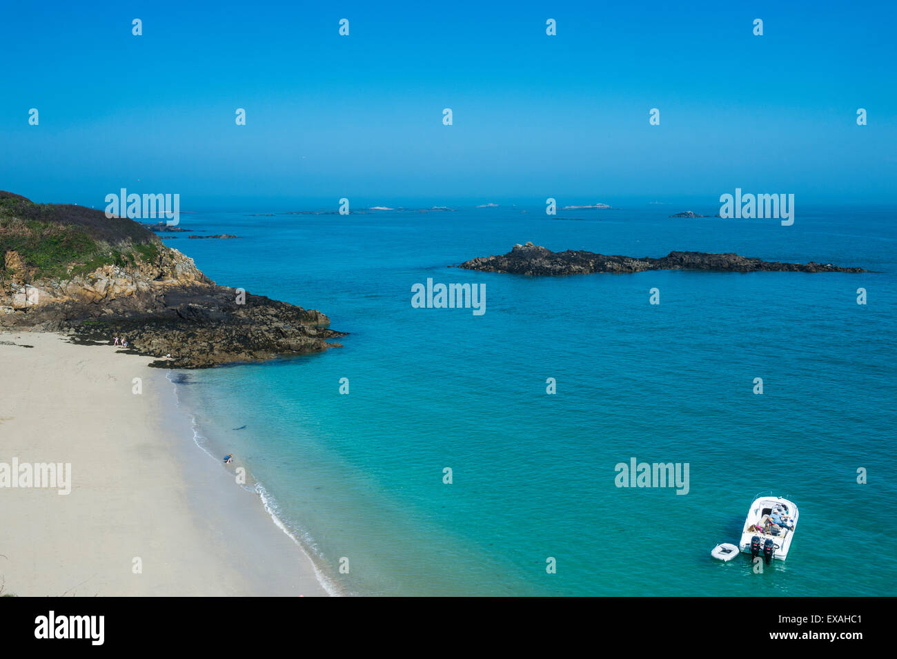 Belvoir Bay, Herm, Channel Islands, Royaume-Uni, Europe Banque D'Images