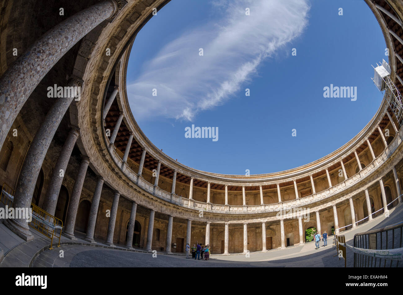 Palais de Charles V, à l'Alhambra, Site du patrimoine mondial de l'UNESCO, Grenade, Province de Grenade, Andalousie, Espagne, Europe Banque D'Images