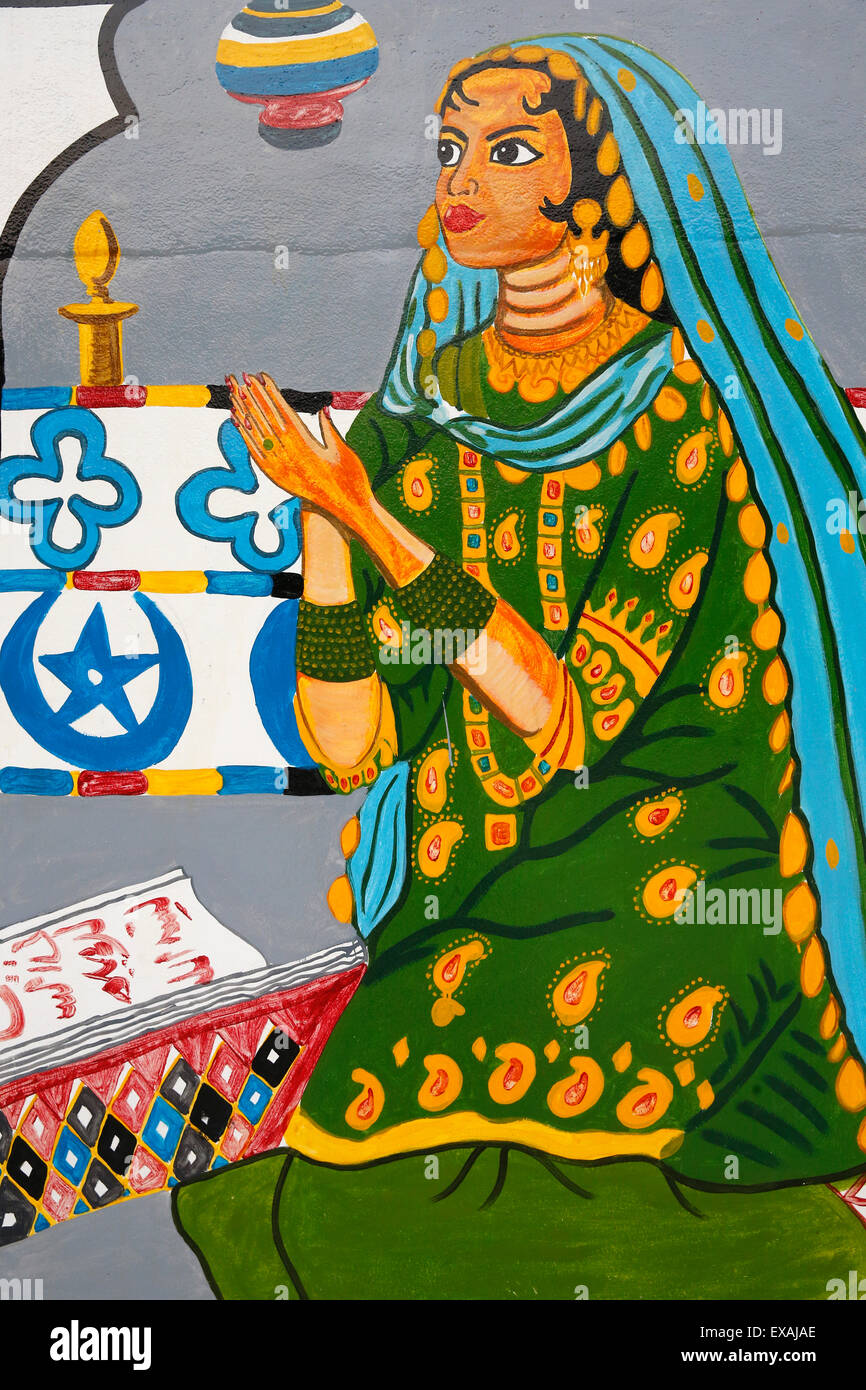 Peinture sur un mur de temple vaudou en soi Banque de photographies et ...