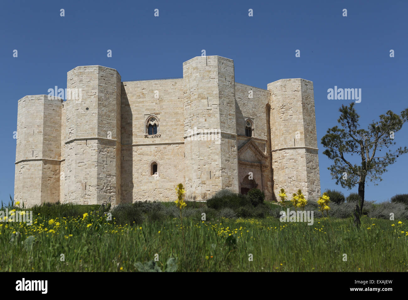 Castel del Monte, château octogonal, construit pour l'empereur Frédéric II dans le 1240s, UNESCO World Heritage Site, Pouilles, Italie Banque D'Images