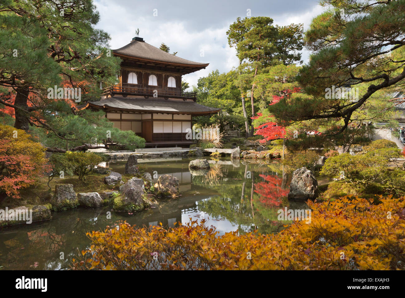 Le pavillon d'argent, Temple bouddhiste de Ginkaku-ji, dans le Nord de Higashiyama, Kyoto, Japon, Asie Banque D'Images