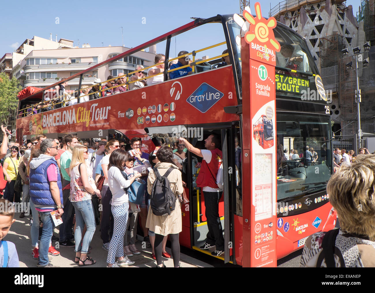 Barcelona Tour Bus Banque D'Images