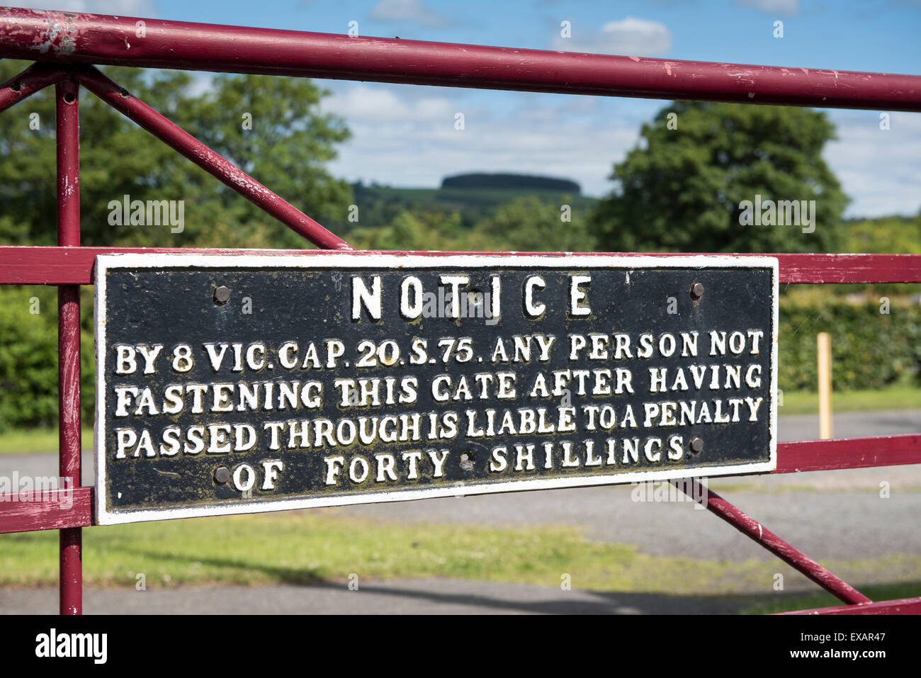 Amende pour fermeture de porte, Bala Lake Railway, pays de Galles Banque D'Images