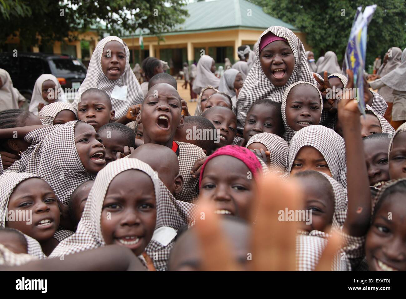 L'école islamique à Abuja au cours de session review Banque D'Images