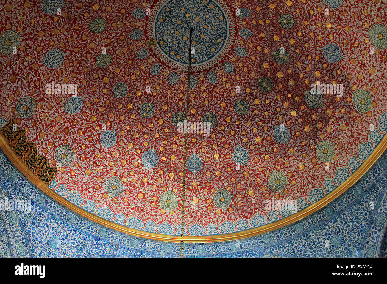 Le Palais de Topkapi, Istanbul plafond Banque D'Images