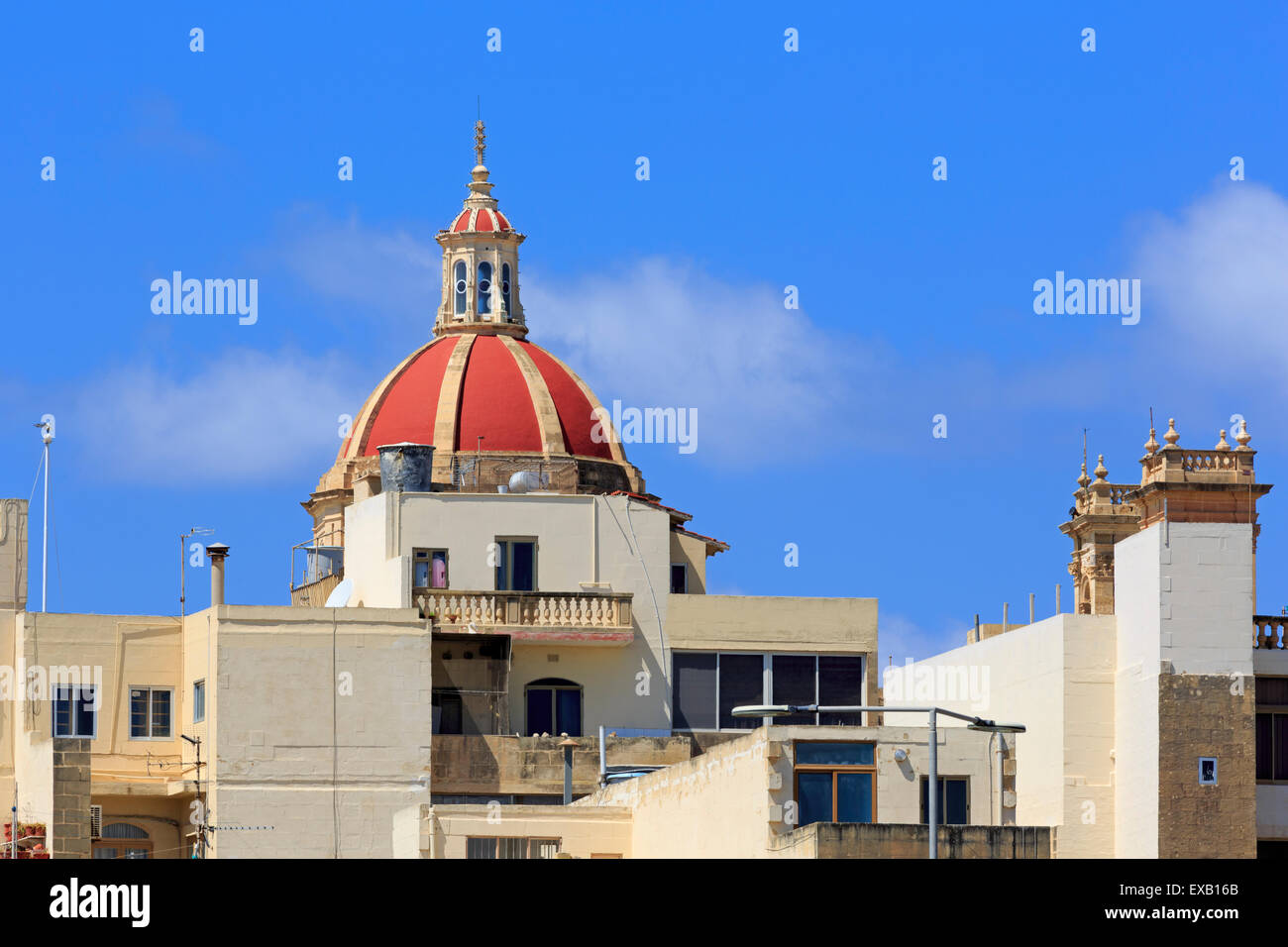Basilique Saint-Georges, hôtel de ville de Victoria, l'île de Gozo, Malte, Europe Banque D'Images