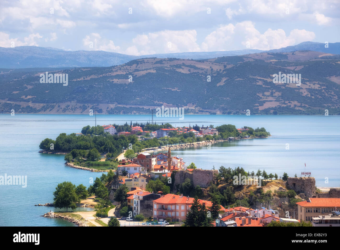 Lac Egirdir Isparta, Anatolie, Turquie, Méditerranée, Banque D'Images