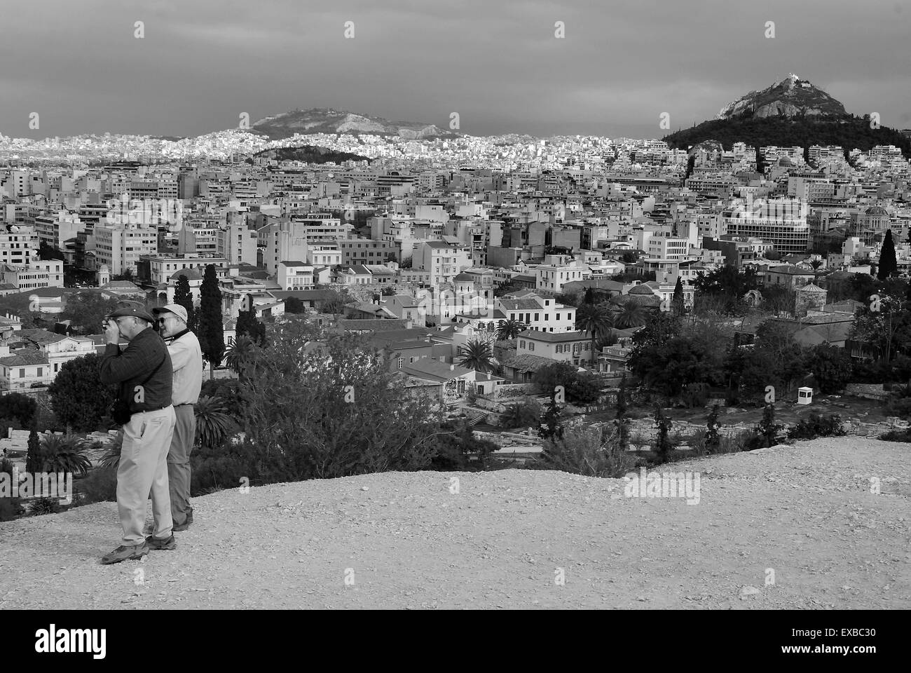 Tourisme l'Acropole, Athènes, Grèce Banque D'Images