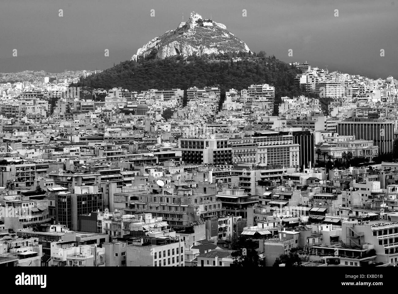 Lykavittos Hill de l'Acropole, Athènes, Grèce Banque D'Images