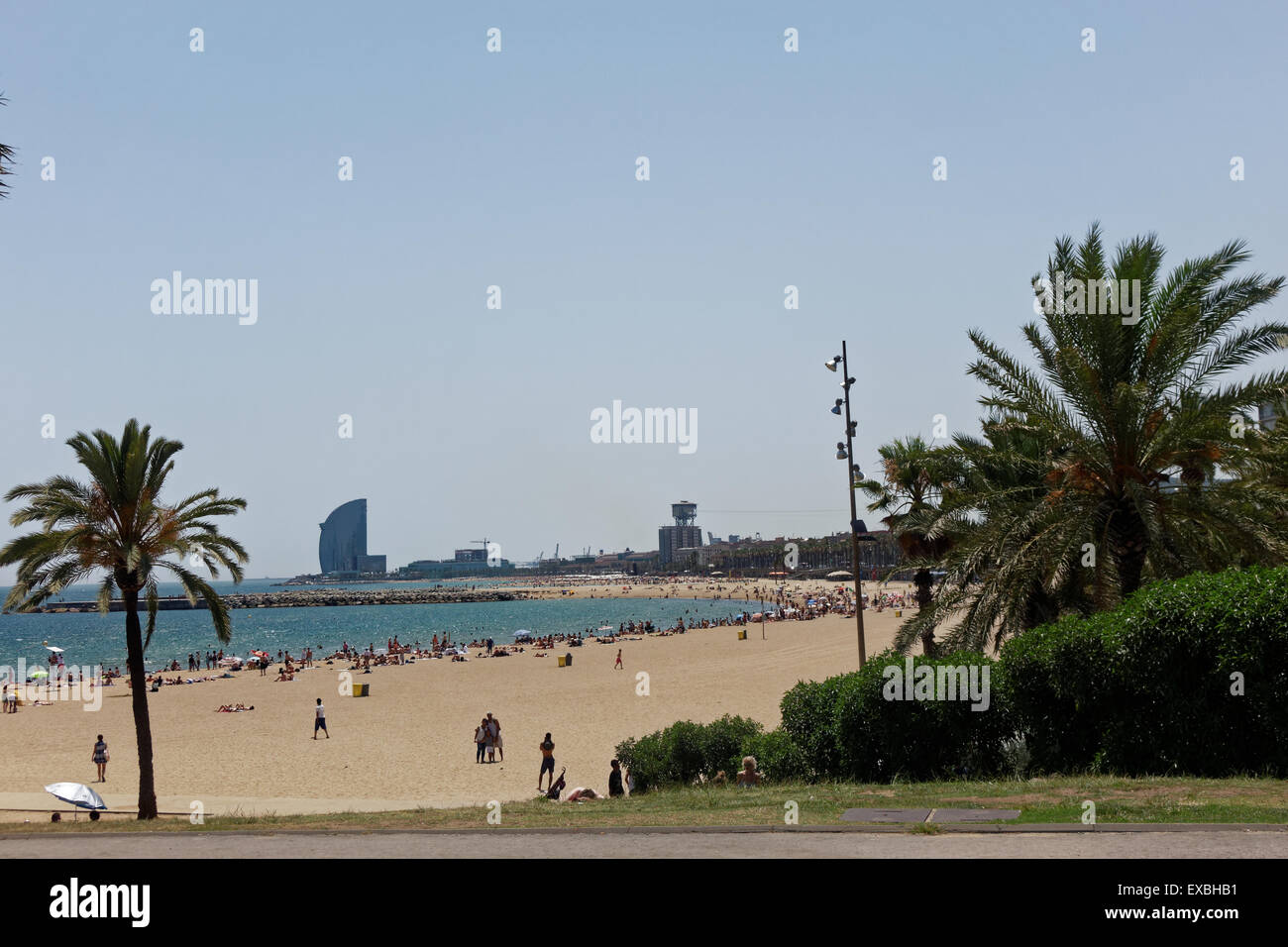 Plage de Barcelone Banque D'Images