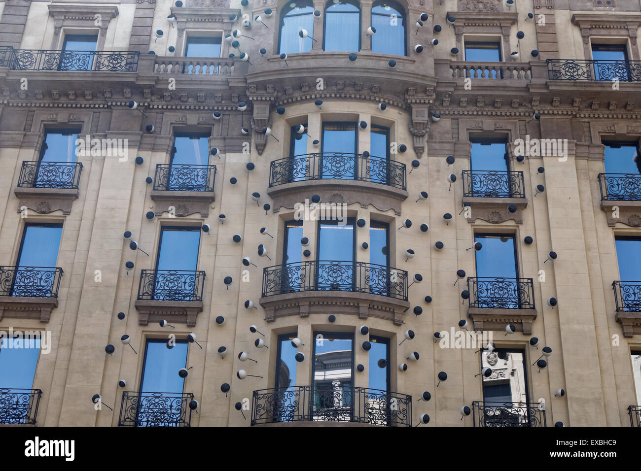 Les bâtiments décorés à Barcelone Banque D'Images