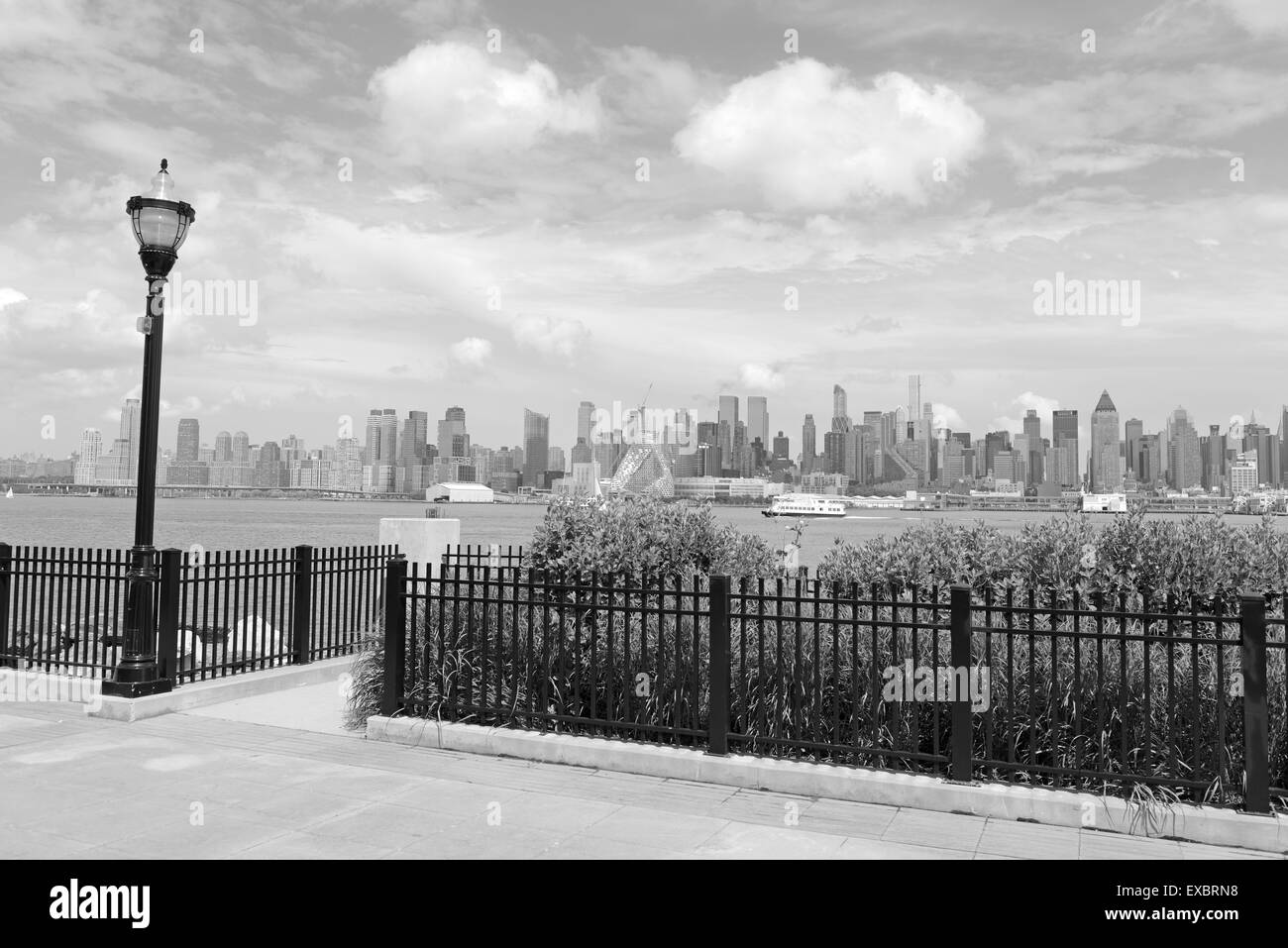 Manhattan skyline avec Hudson River, New York City Banque D'Images