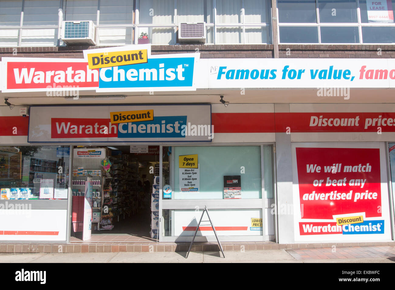 Chimiste Waratah à North Sydney, Australie Banque D'Images