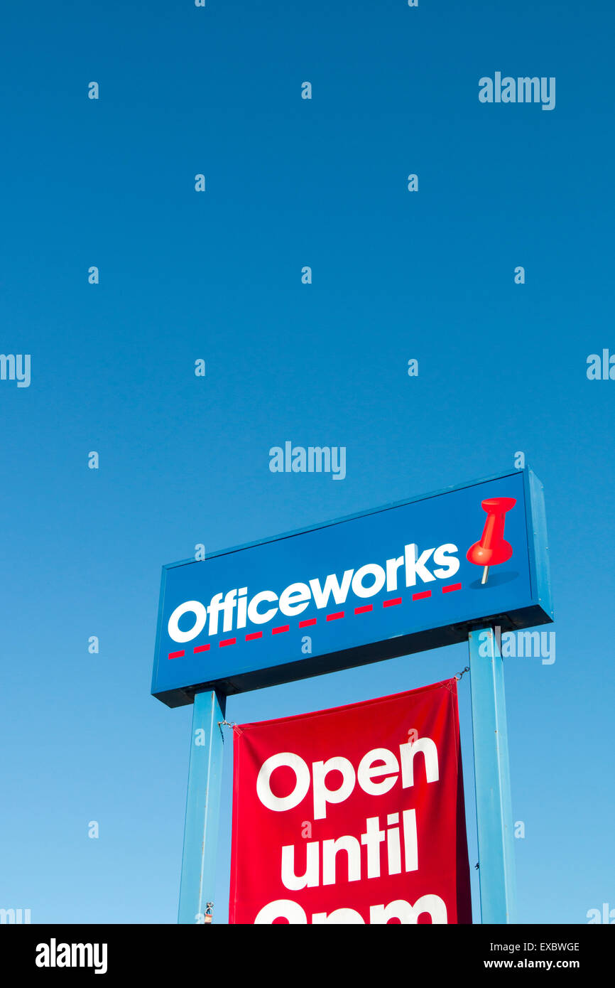 Officeworks store à North Sydney, Australie, basé sur le concept de l'office depot USA Banque D'Images