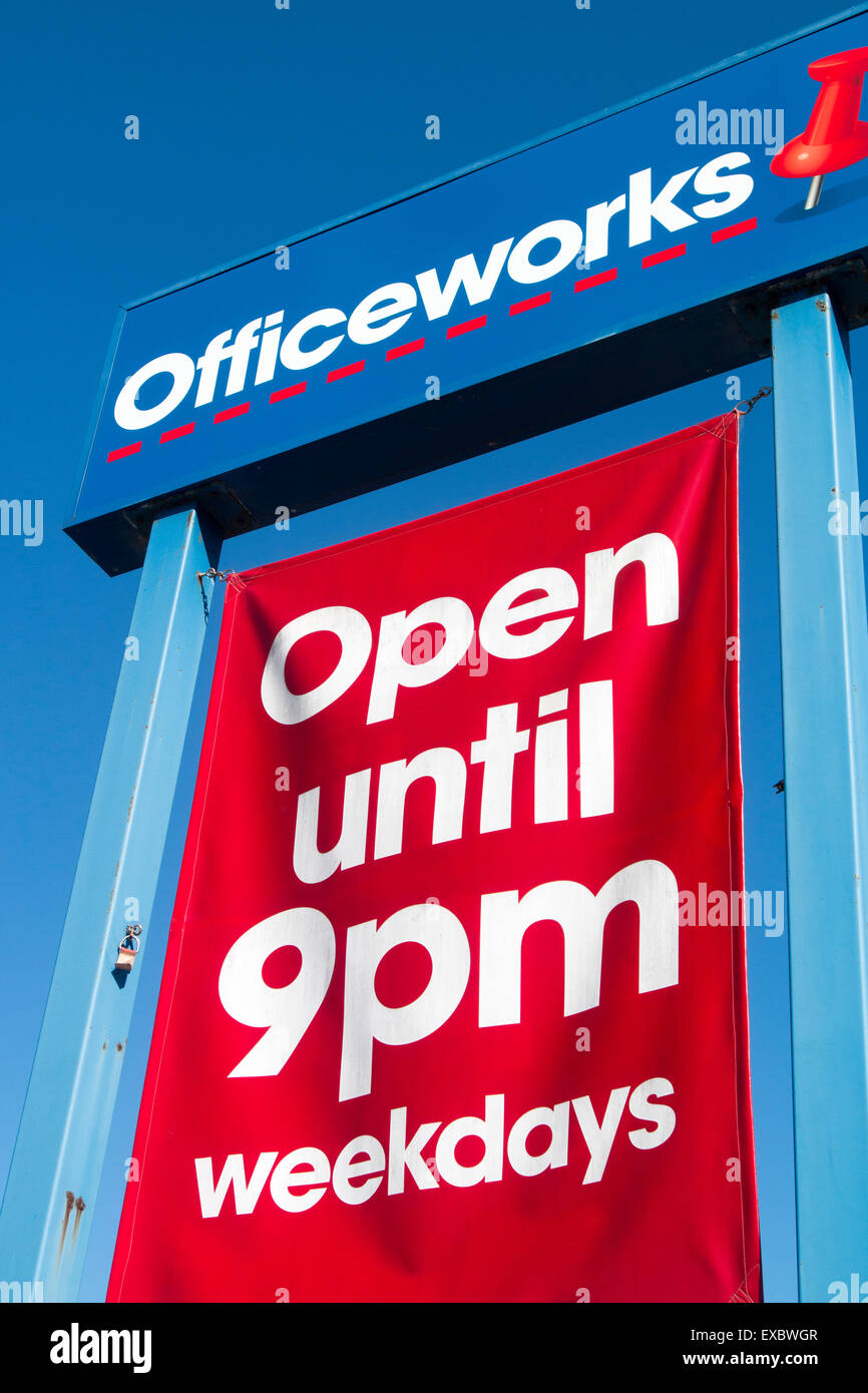 Officeworks store à North Sydney, Australie, basé sur le concept de l'office depot USA Banque D'Images