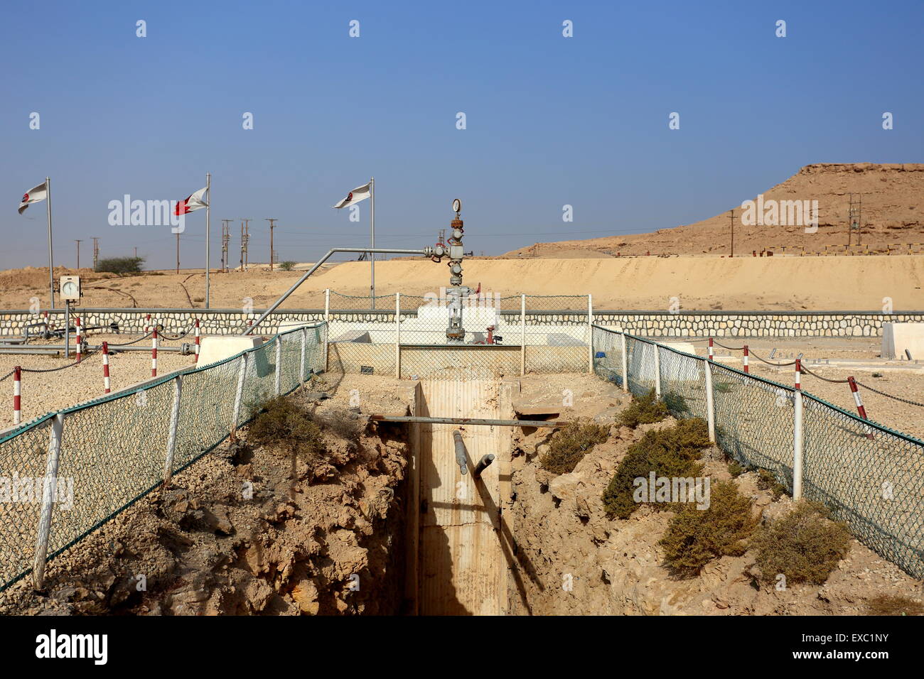 Nombre de puits de pétrole, un royaume de Bahreïn Banque D'Images