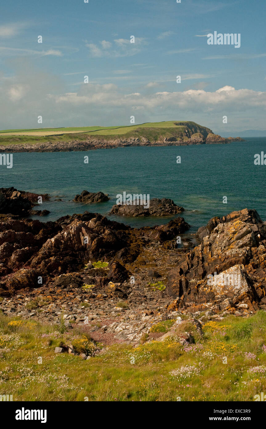 Isle de Whithorn littoral Banque D'Images